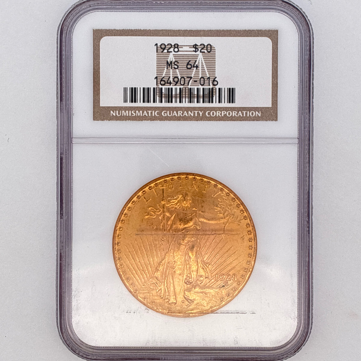 1928 $20 Saint-Gaudens Double Eagle MS64 NGC Graded