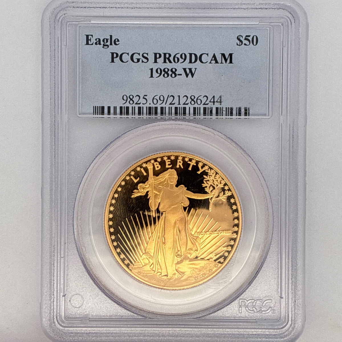 1988-W $50 American Gold Eagle PR69DCAM PCGS Graded