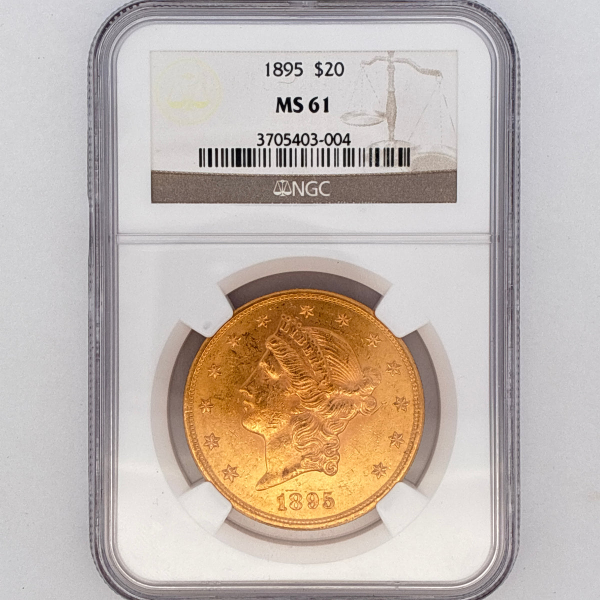 1895 $20 Liberty Head Double Eagle MS61 NGC Graded