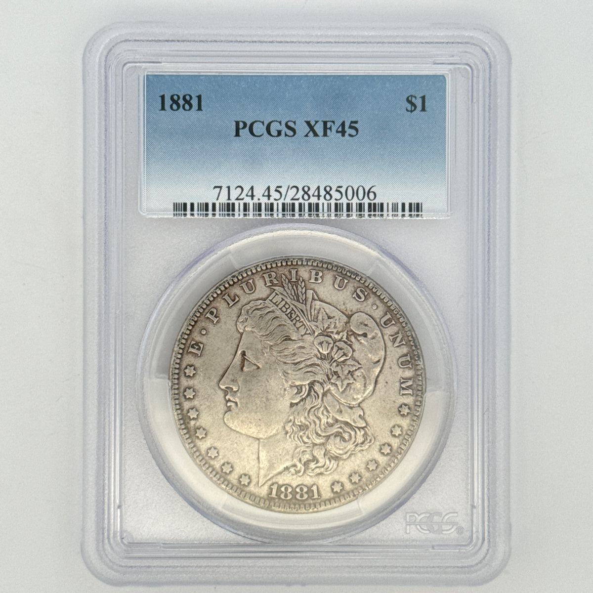 1881 Morgan Silver Dollar XF45 PCGS Graded