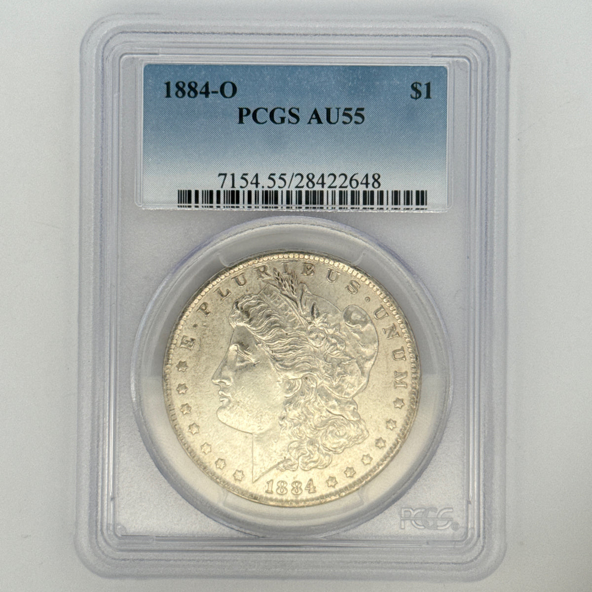 1884 Morgan Silver Dollar AU55 PCGS Graded
