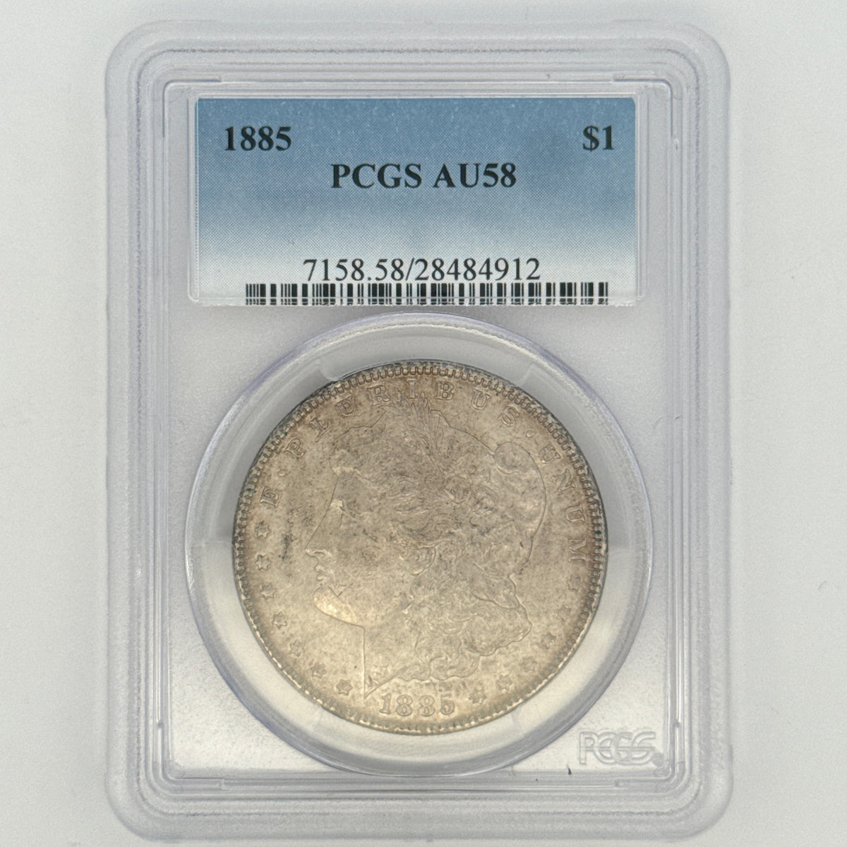 1885 Morgan Silver Dollar AU58 PCGS Graded