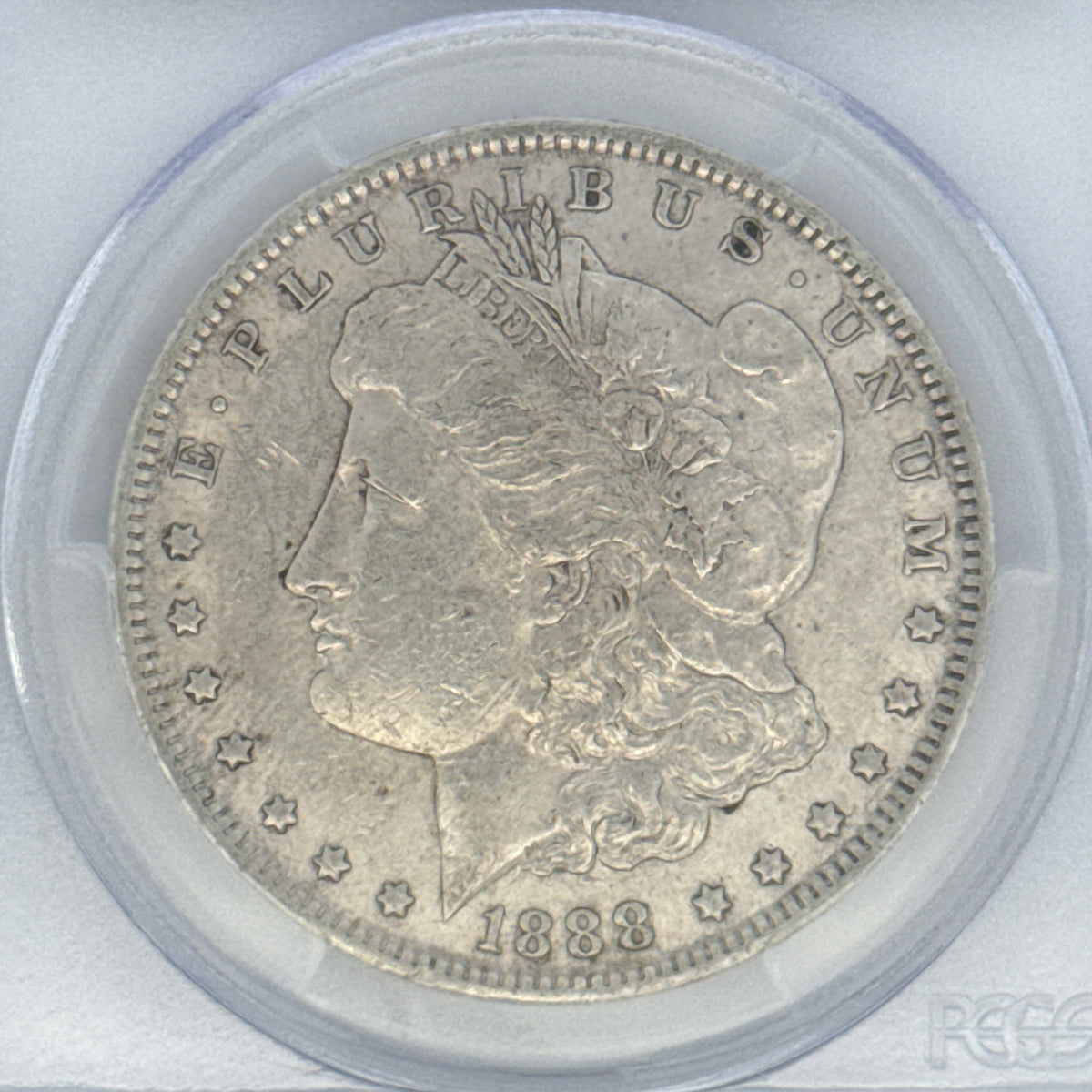 1888 Morgan Silver Dollar AU50 PCGS Graded