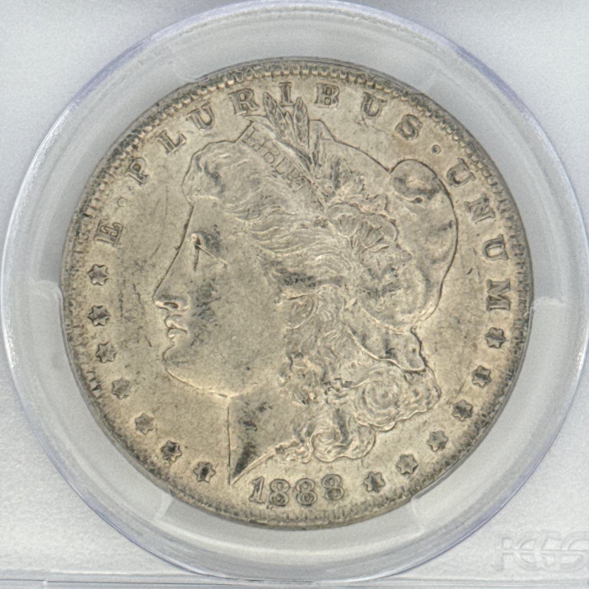 1888 Morgan Silver Dollar AU50 PCGS Graded