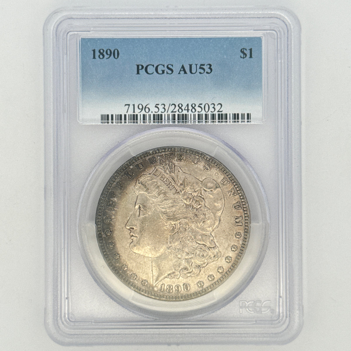 1890 Morgan Silver Dollar AU53 PCGS Graded