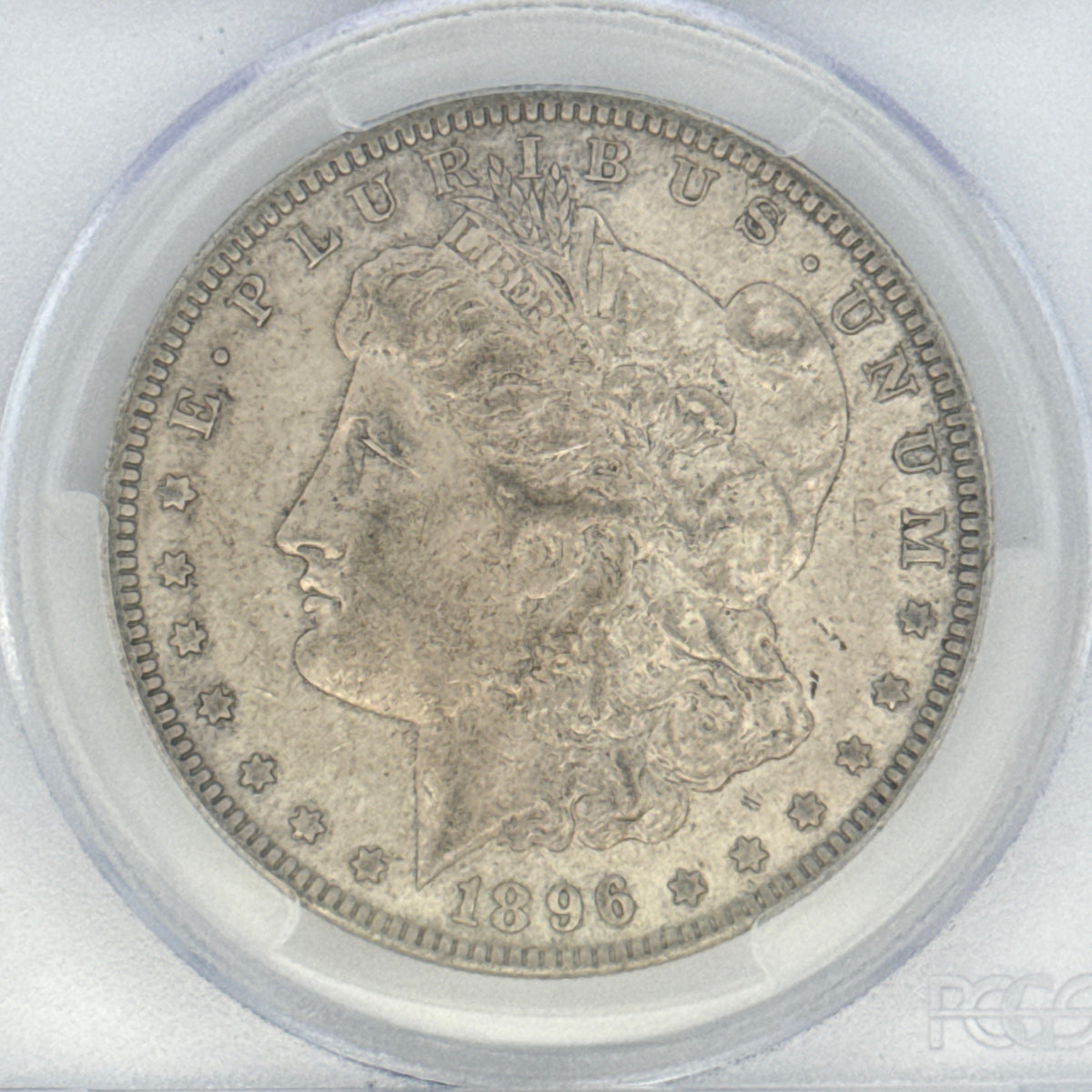 1896 Morgan Silver Dollar AU50 PCGS Graded