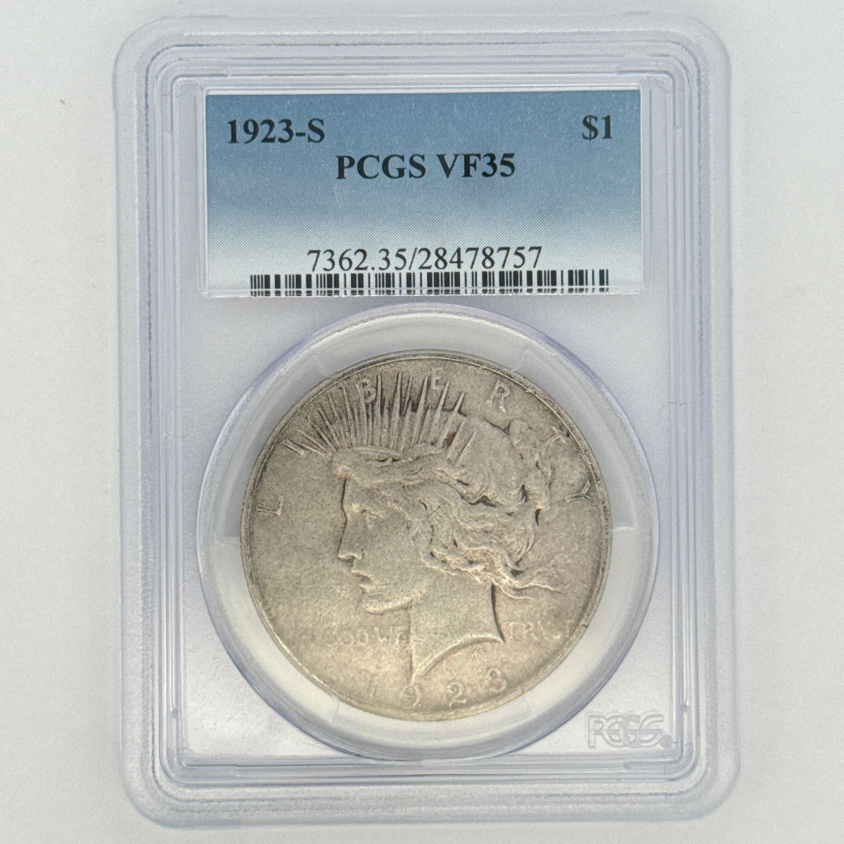 1923-S Peace Silver Dollar VF35 PCGS Graded