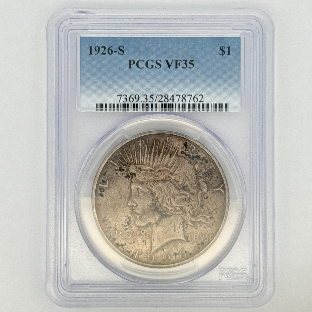 1926-S Peace Silver Dollar VF35 PCGS Graded