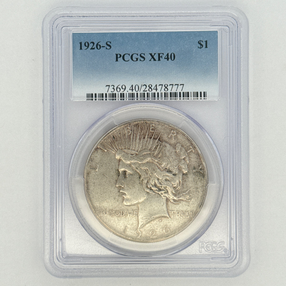 1926-S Peace Silver Dollar XF40 PCGS Graded