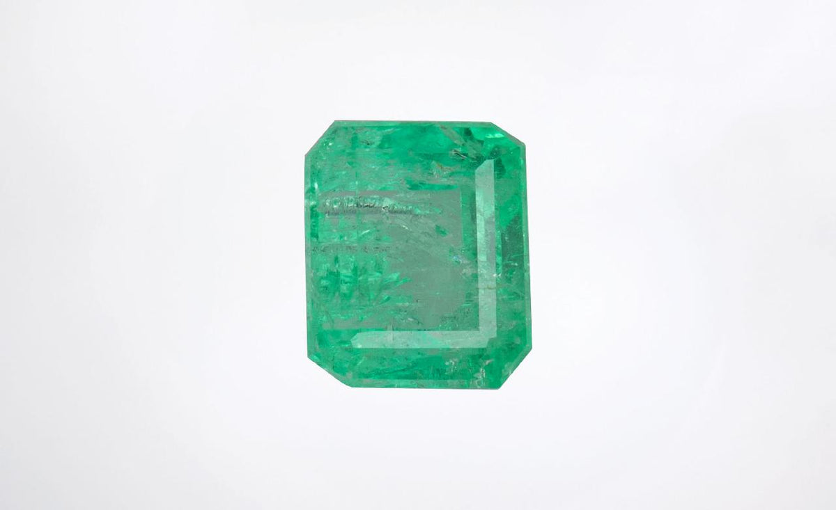 1.08 Columbian Emerald, Asscher Cut, F2, GIA Certified