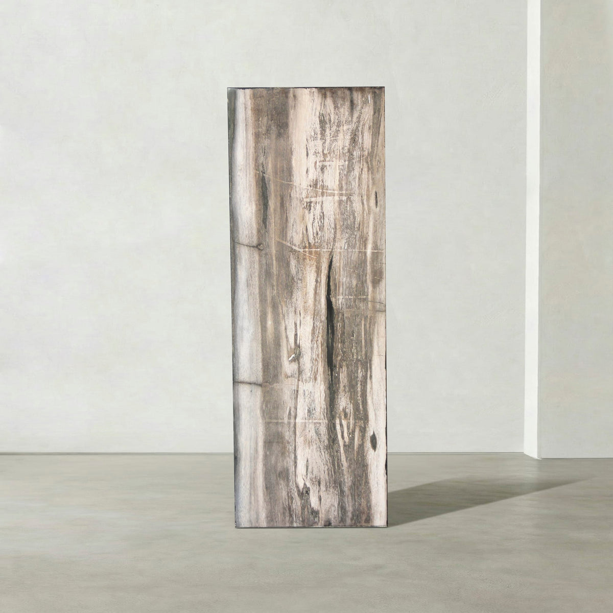 Kalifano Petrified Wood Natural Petrified Wood Hollow Square Pedestal from Indonesia - 39" / 174 lbs PWP8000.062