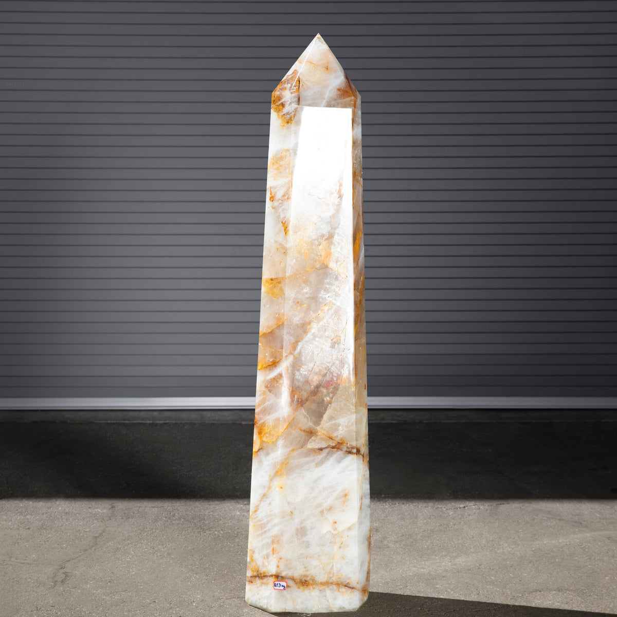 Kalifano Quartz Natural Hematoid Quartz Obelisk 67" / 482 lbs QC120000.004