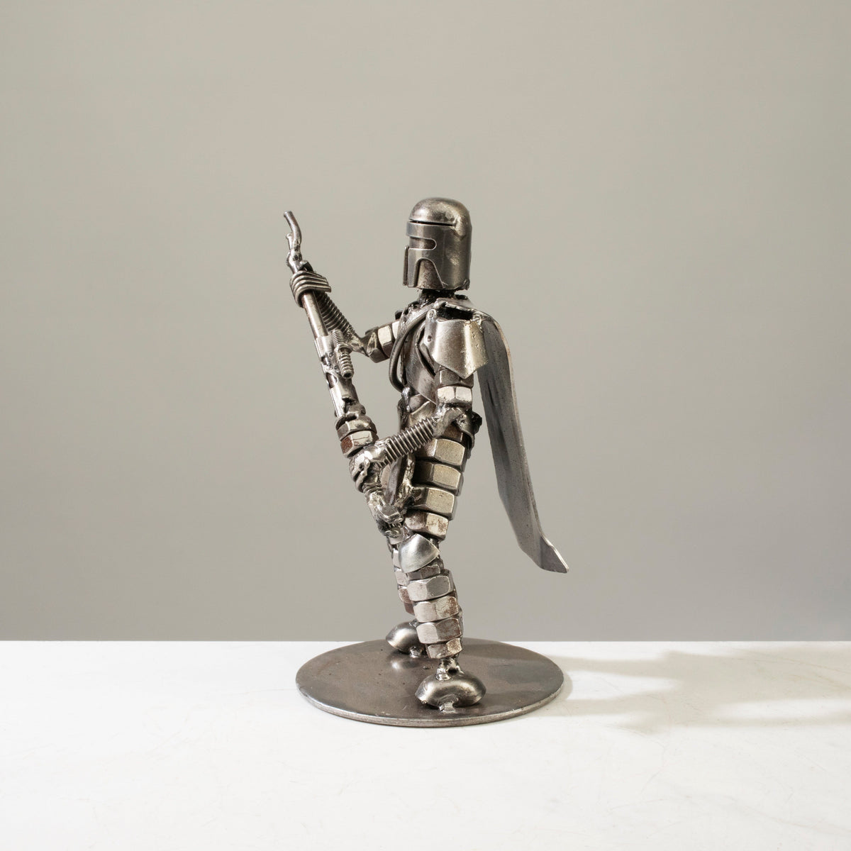 Kalifano Recycled Metal Art Mandalorian Inspired Recycled Metal Sculpture RMS-300MD-N