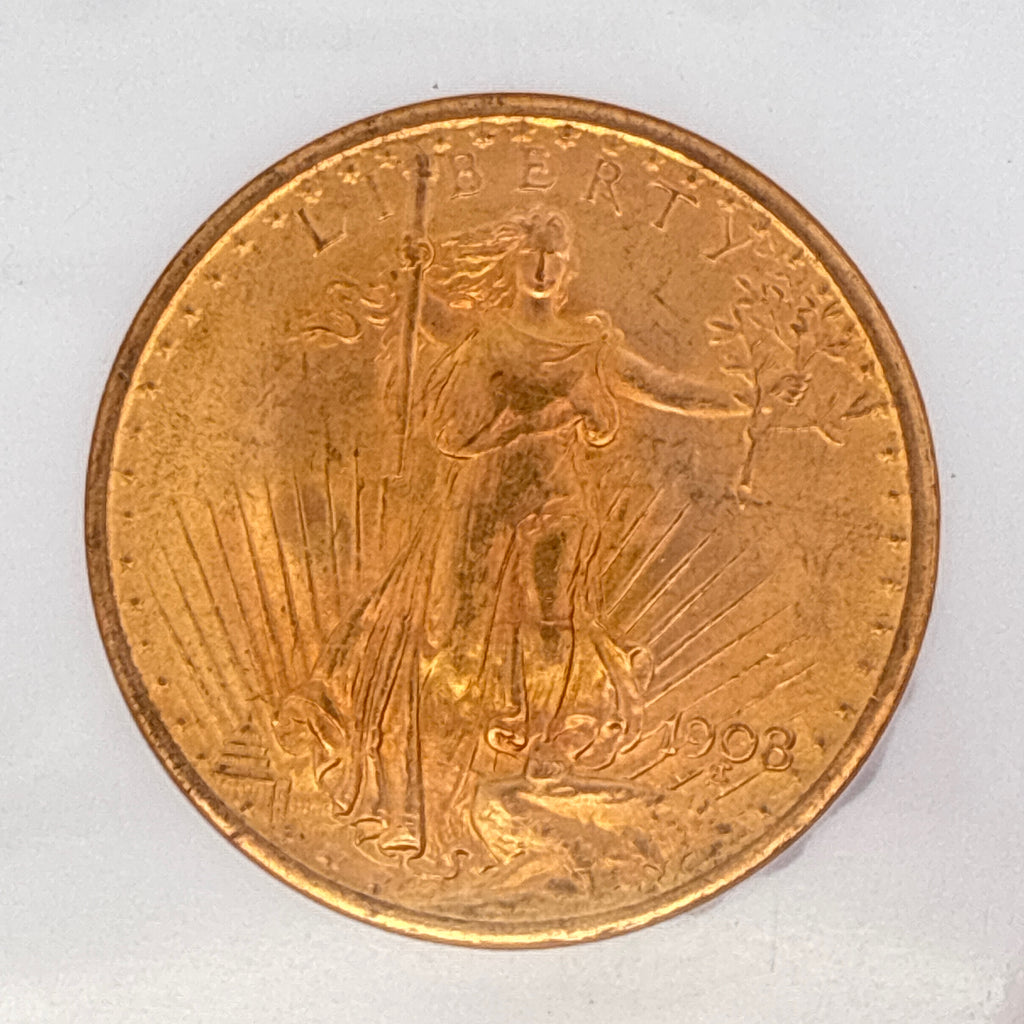 1908 $20 Saint-Gaudens Double Eagle MS64 PCGS Graded