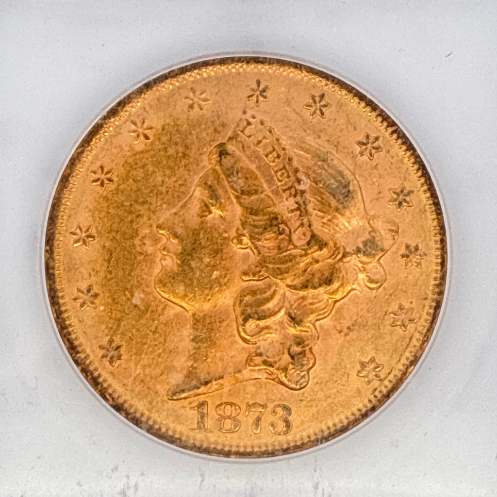 1873 $20 Liberty Head Double Eagle MS61 ICG Graded