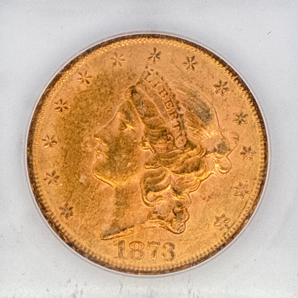 1873 $20 Liberty Head Double Eagle MS61 ICG Graded