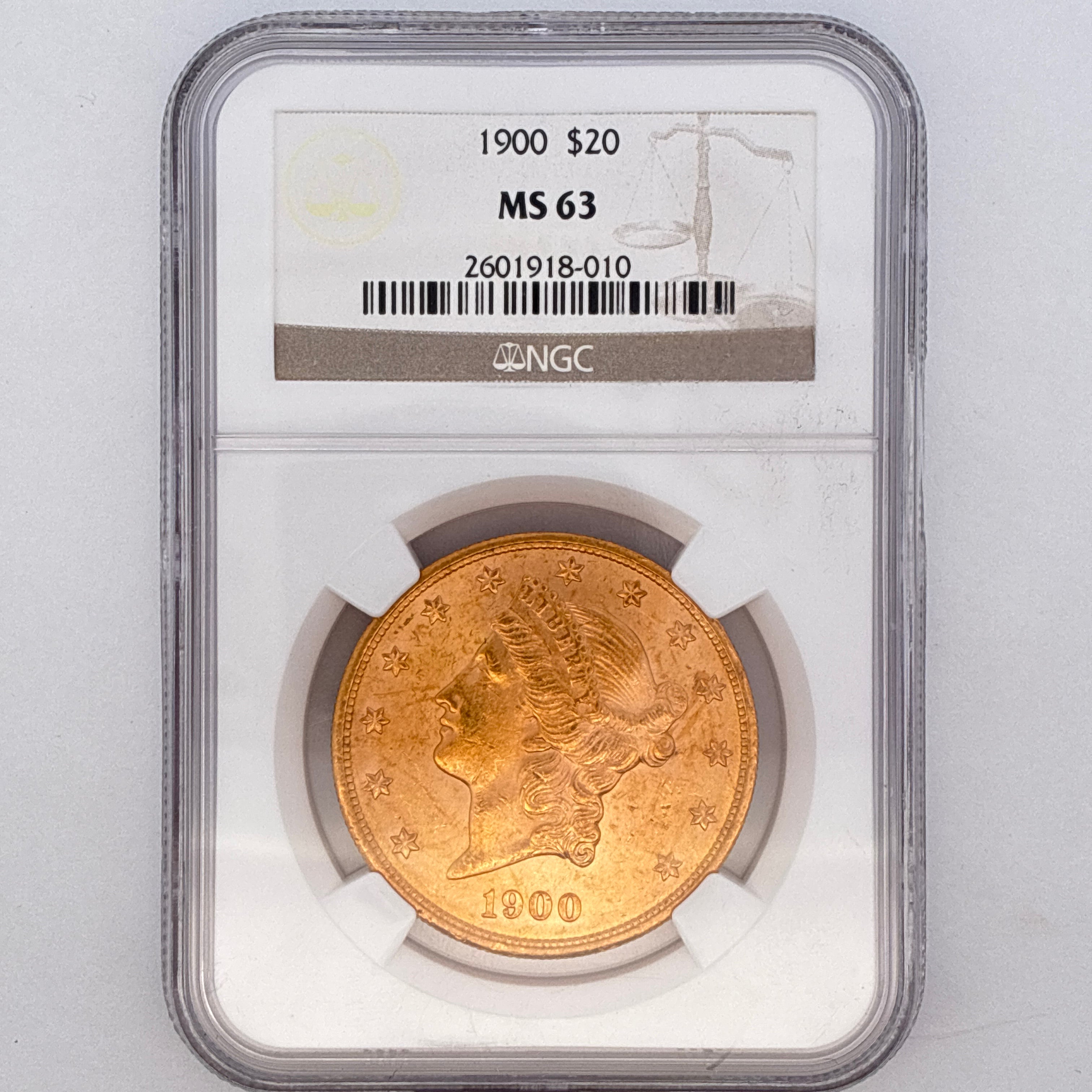 1900 $20 Liberty Head Double Eagle MS63 NGC Graded