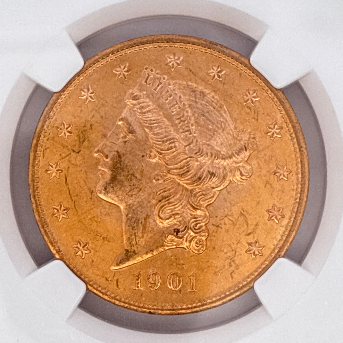 1901 $20 Liberty Head Double Eagle MS64 NGC Graded
