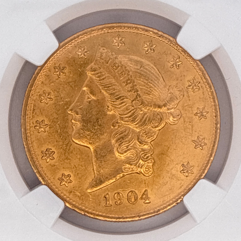 1904 $20 Liberty Head Double Eagle MS62 NGC Graded