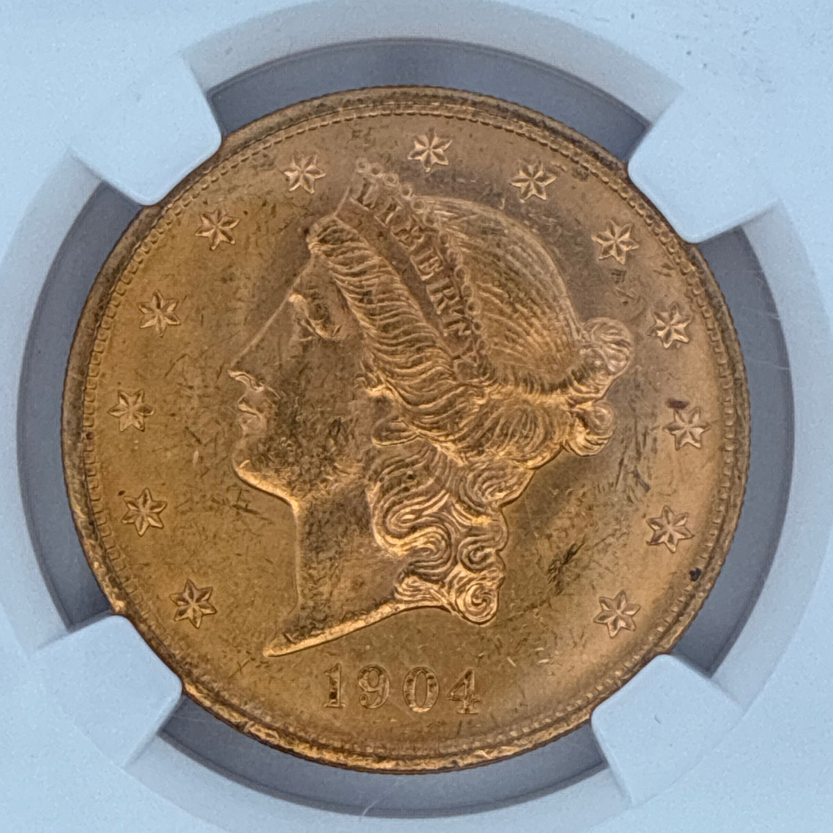 1904 $20 Liberty Head Double Eagle MS63 NGC Graded
