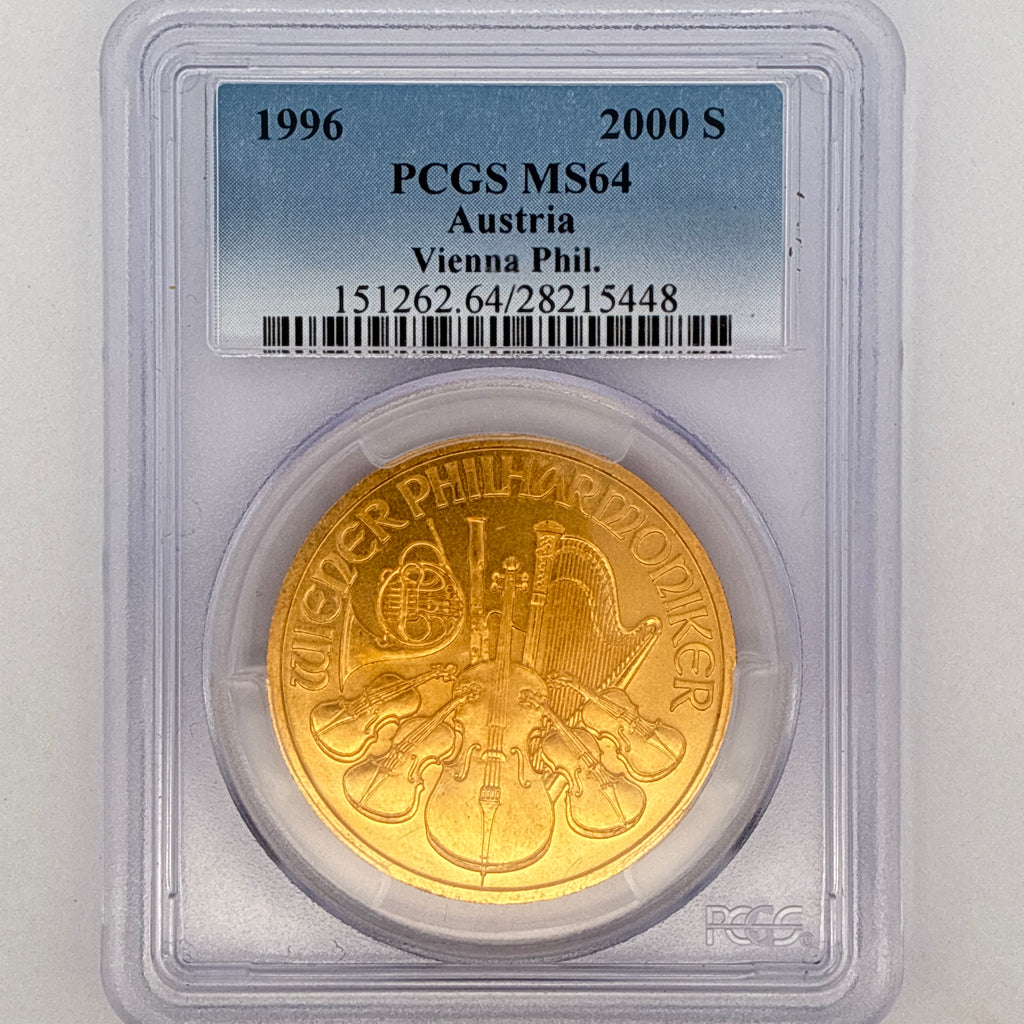 1996 2000 Schilling Austria Vienna Phil MS64 PCGS Graded