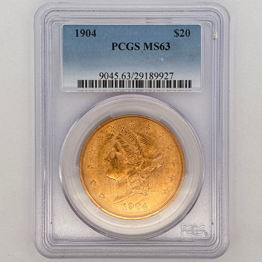 1904 $20 Liberty Head Double Eagle MS63 NGC Graded