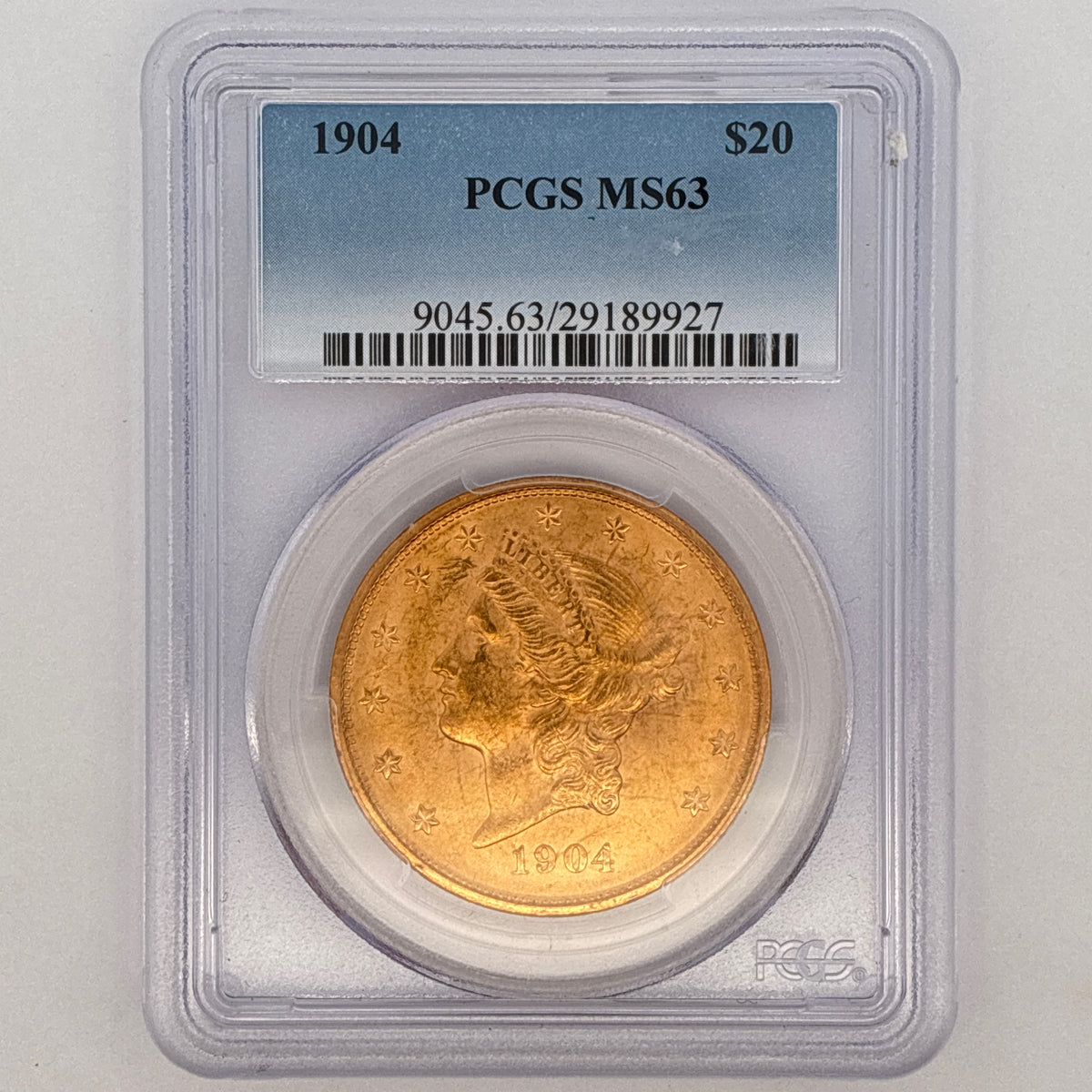1904 $20 Liberty Head Double Eagle MS63 NGC Graded