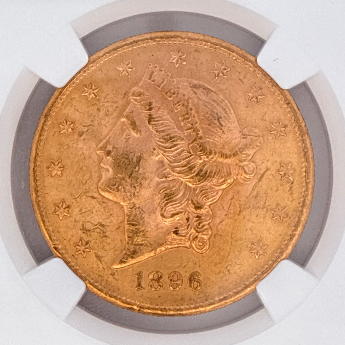 1896 $20 Liberty Head Double Eagle MS62 NGC Graded