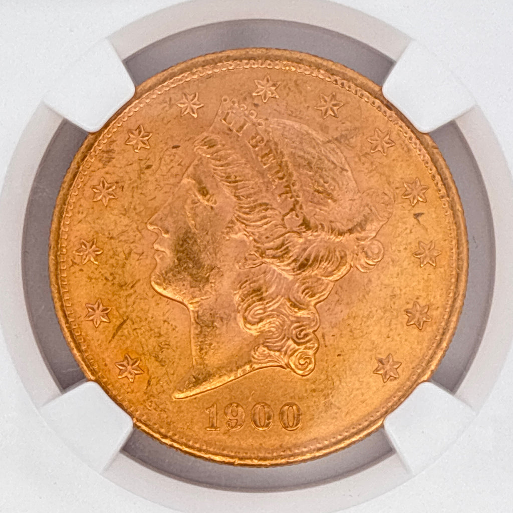 1900 $20 Liberty Head Double Eagle MS62 NGC Graded