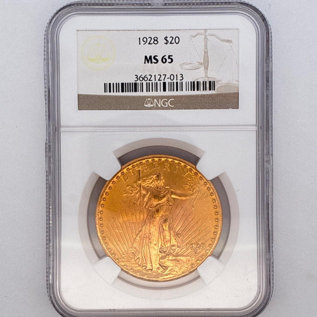 1928 $20 Saint-Gaudens Double Eagle MS65 NGC Graded