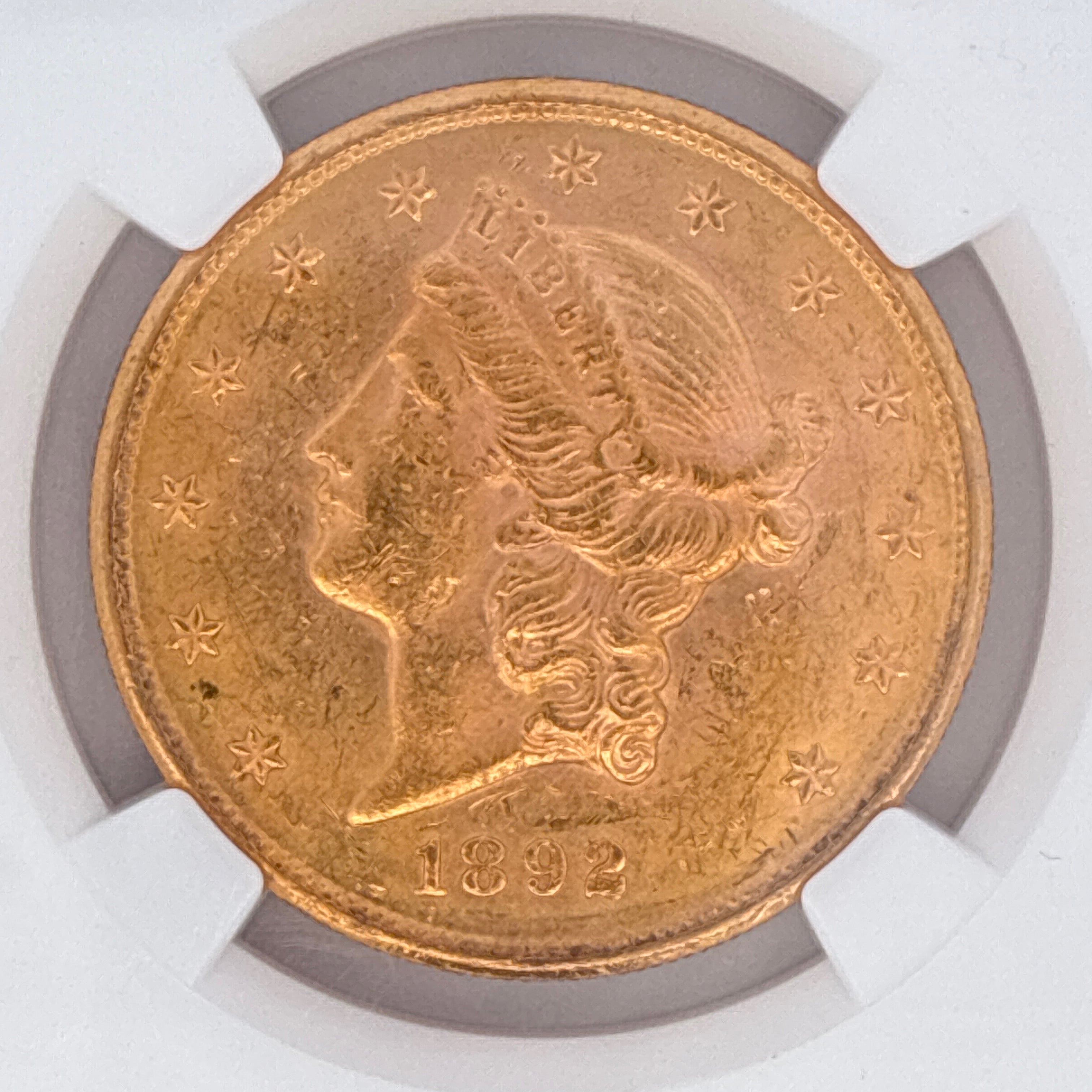 1892-S $20 Liberty Head Double Eagle MS61 NGC Graded