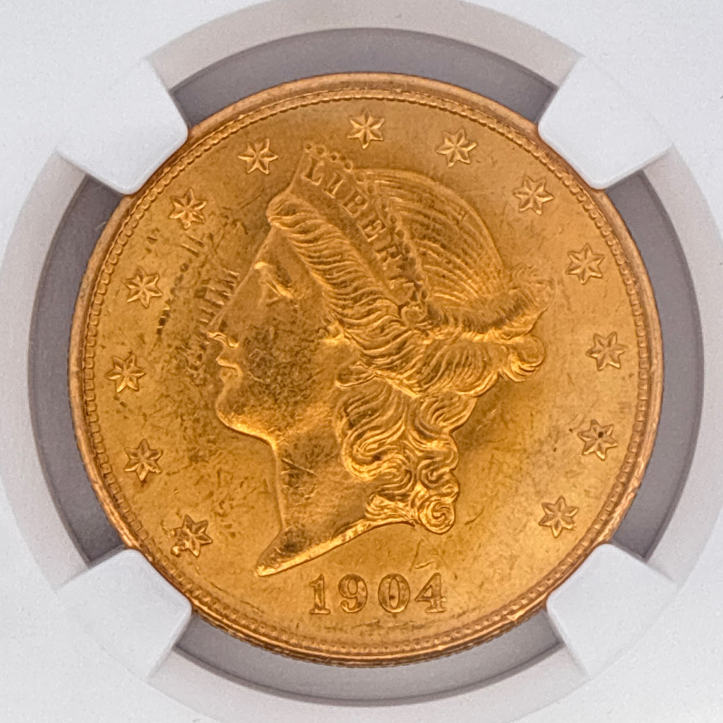 1904 $20 Liberty Head Double Eagle MS61 NGC Graded