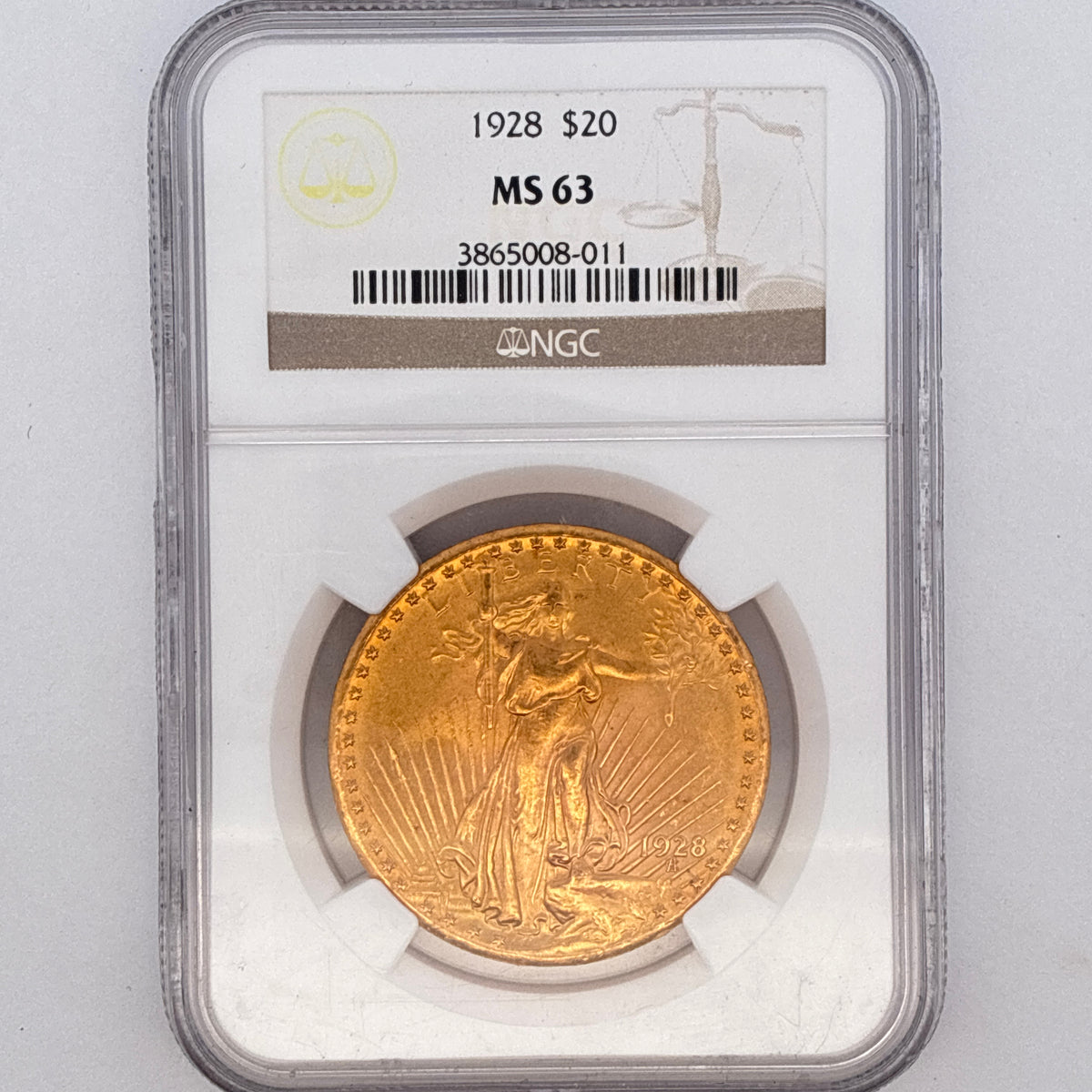 1928 $20 Saint-Gaudens Double Eagle MS63 NGC Graded