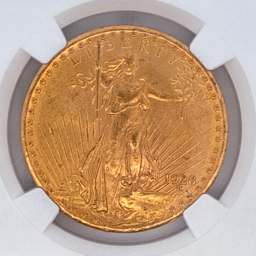 1928 $20 Saint-Gaudens Double Eagle MS63 NGC Graded