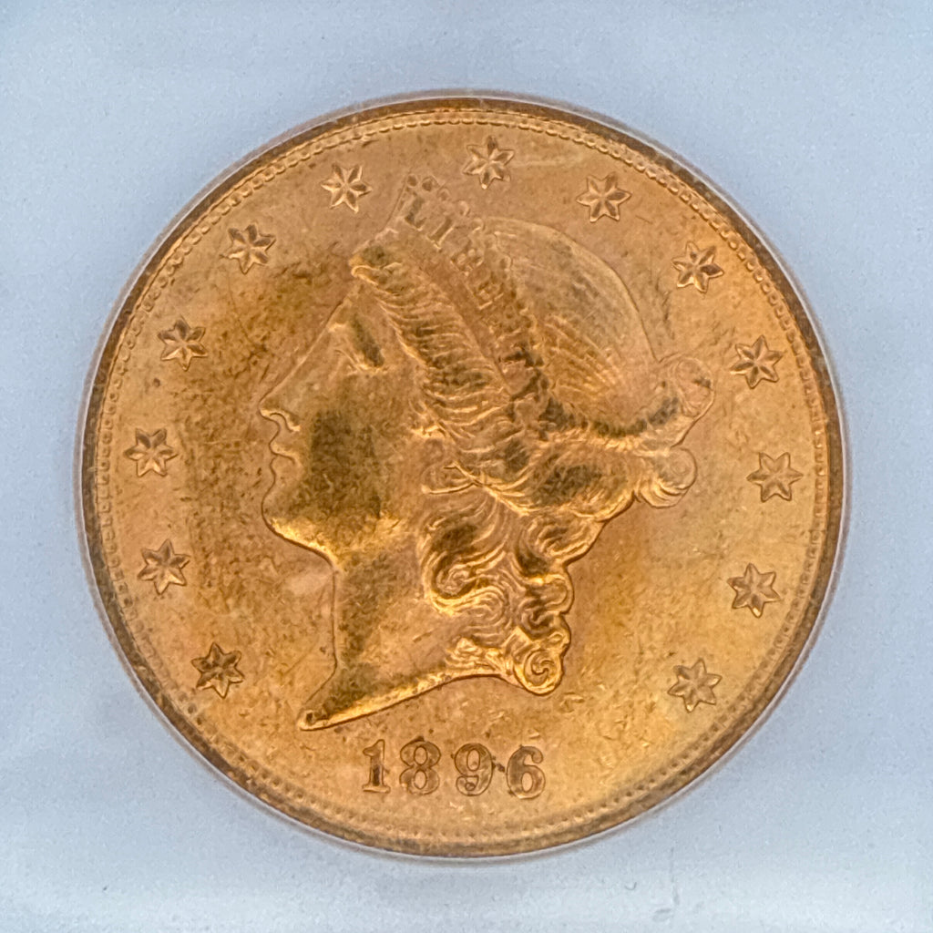 1896-S $20 Liberty Head Double Eagle MS63 ICG Graded
