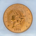 1896-S $20 Liberty Head Double Eagle MS63 ICG Graded