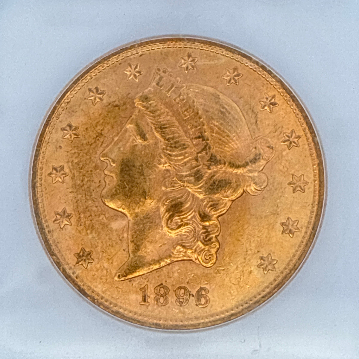 1896-S $20 Liberty Head Double Eagle MS63 ICG Graded