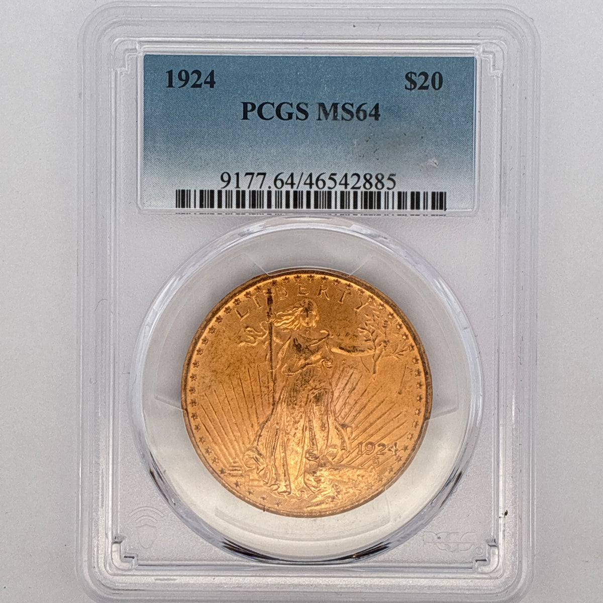 1924 $20 Saint-Gaudens Double Eagle MS64 PCGS Graded