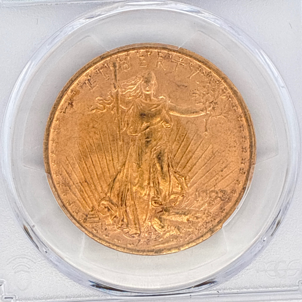 1908 $20 Saint-Gaudens Double Eagle MS62 PCGS Graded