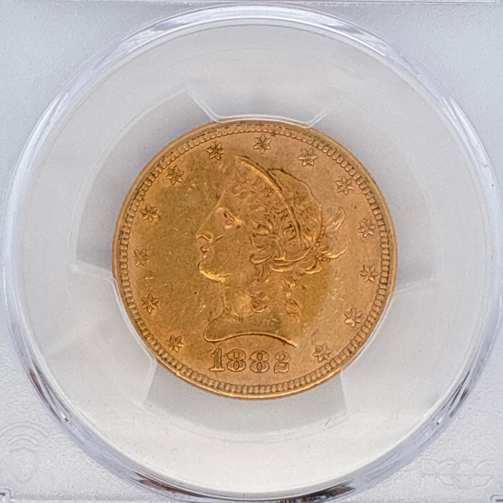1882 $10 Liberty Head Gold Eagle Cleaned-AU Detail PCGS Graded