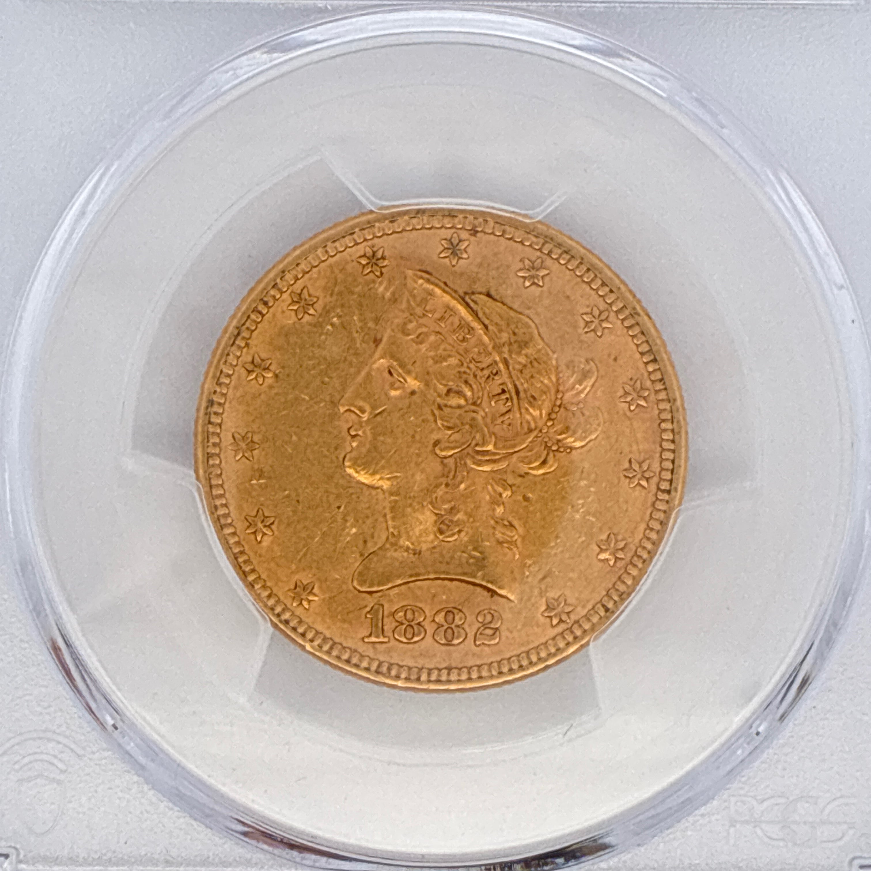 1882 $10 Liberty Head Gold Eagle Cleaned-AU Detail PCGS Graded