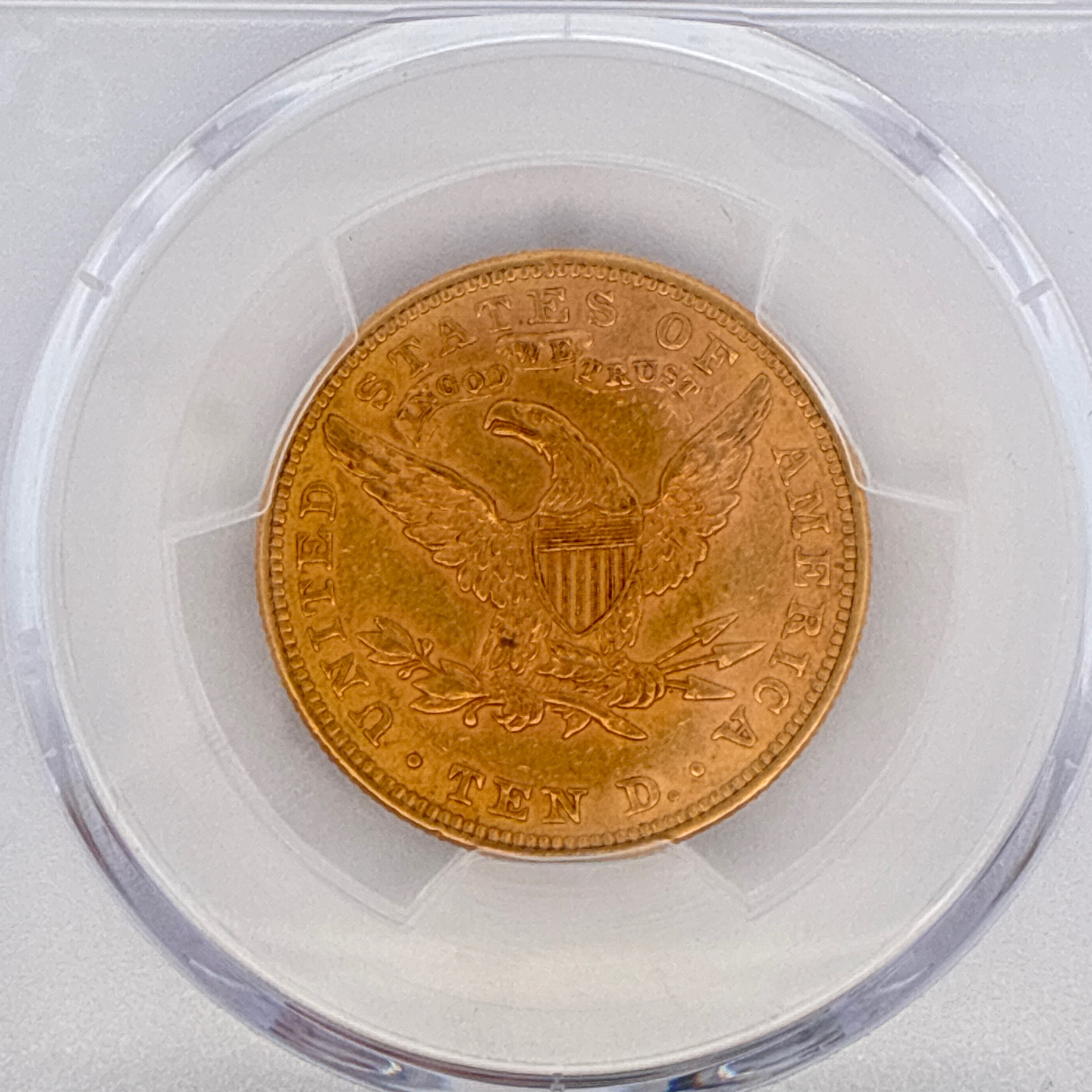 1882 $10 Liberty Head Gold Eagle Cleaned-AU Detail PCGS Graded