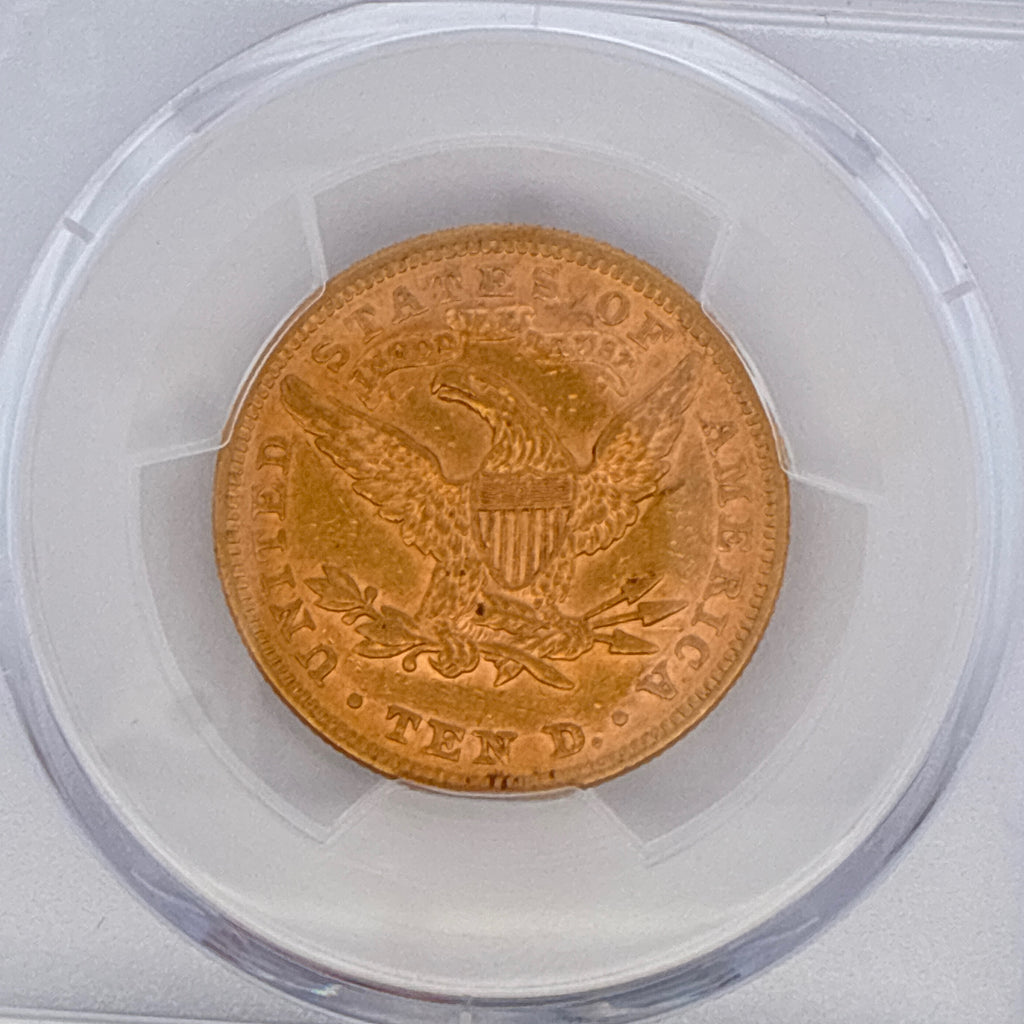 1882 $10 Liberty Head Gold Eagle Scratch-AU Detail PCGS Graded