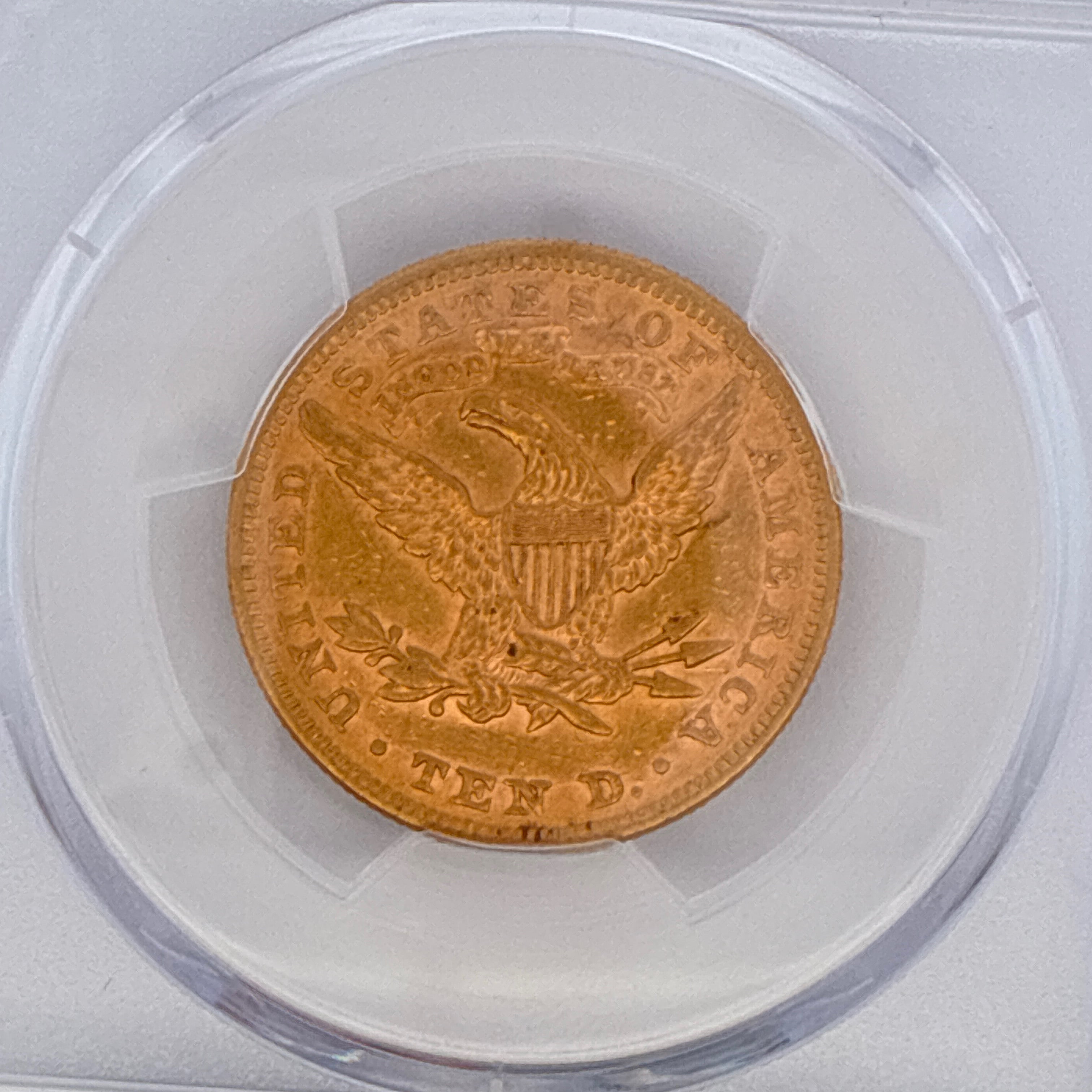 1882 $10 Liberty Head Gold Eagle Scratch-AU Detail PCGS Graded