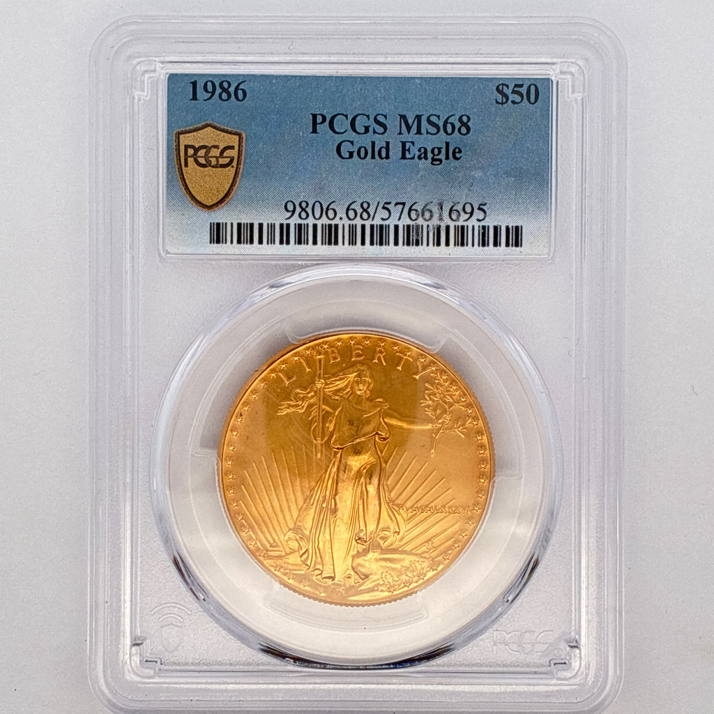 1986 $50 American Gold Eagle MS68 PCGS Graded