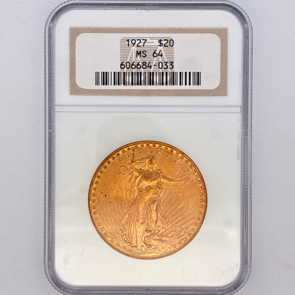 1927 $20 Saint-Gaudens Double Eagle MS64 PCGS Graded