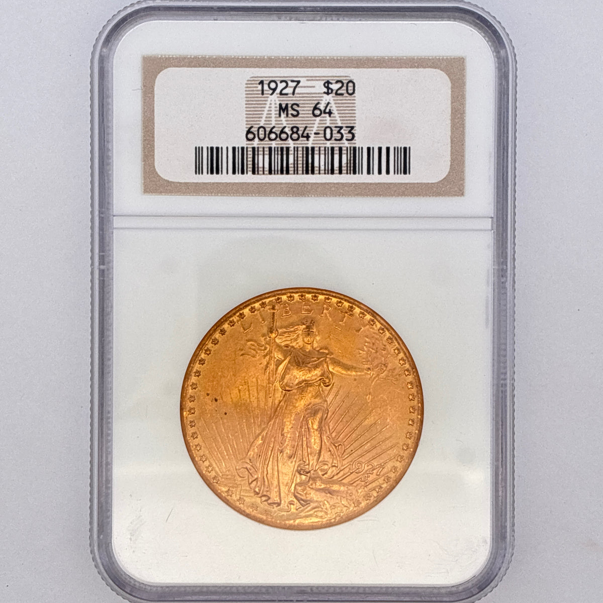 1927 $20 Saint-Gaudens Double Eagle MS64 PCGS Graded
