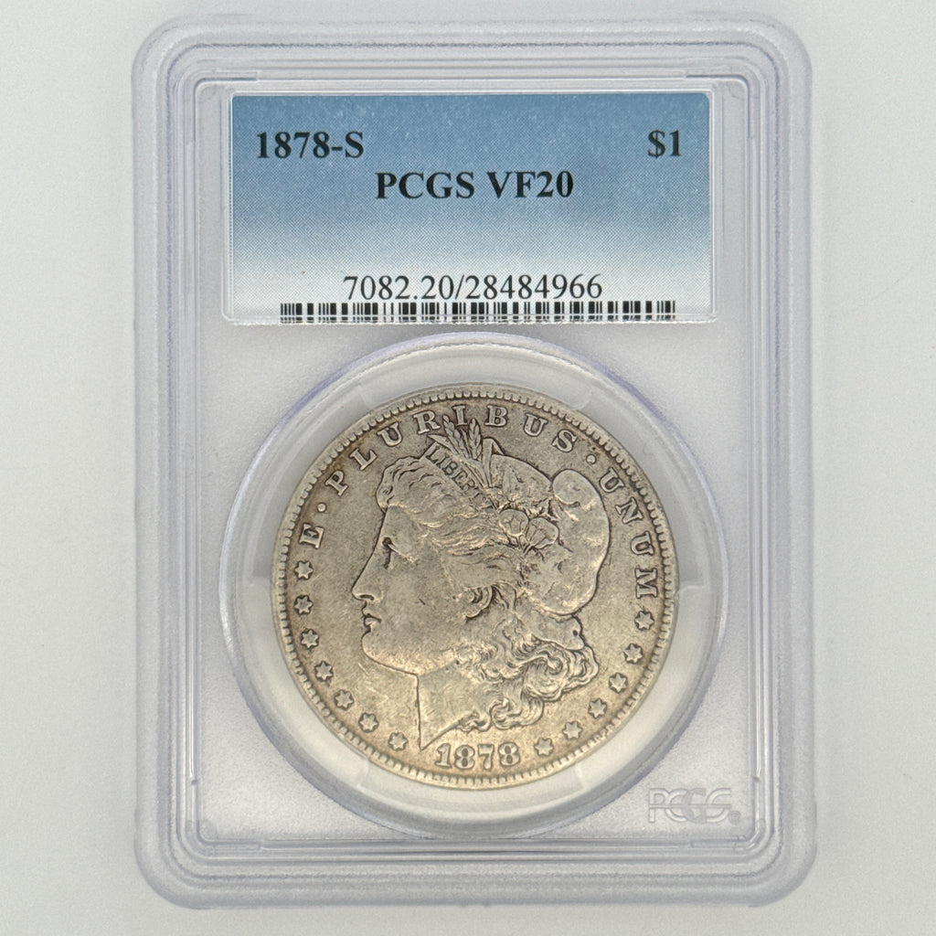 1878-S Morgan Silver Dollar VF20 PCGS Graded