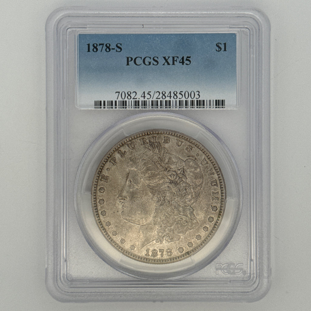 1878-S Morgan Silver Dollar XF45 PCGS Graded