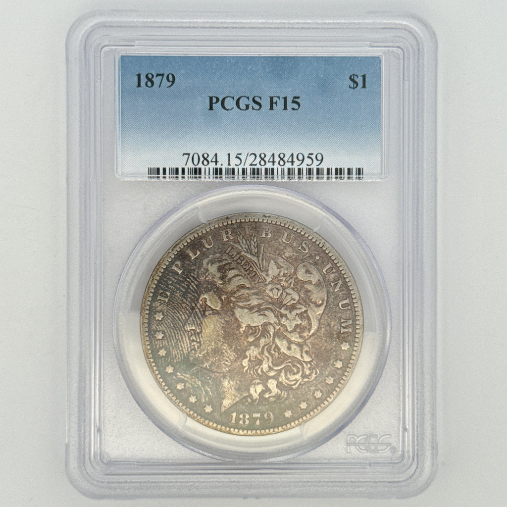 1879 Morgan Silver Dollar F15 PCGS Graded